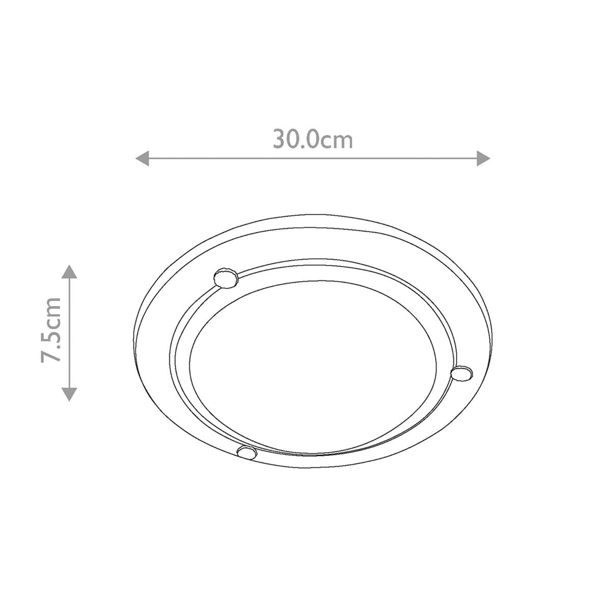 Berwick Flush Ceiling Light in Black