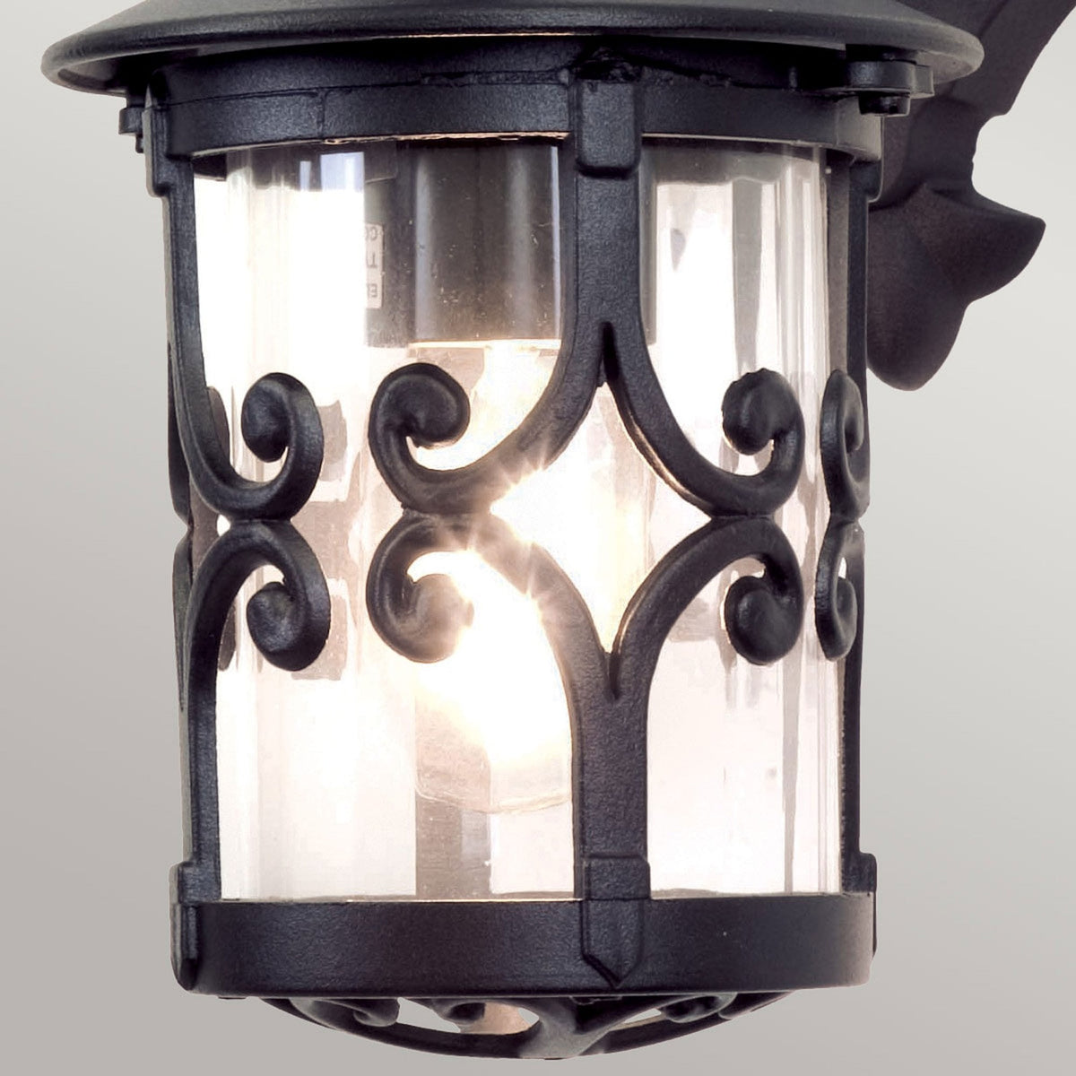 Hereford IP23 Exterior Wall Down Lantern in Black
