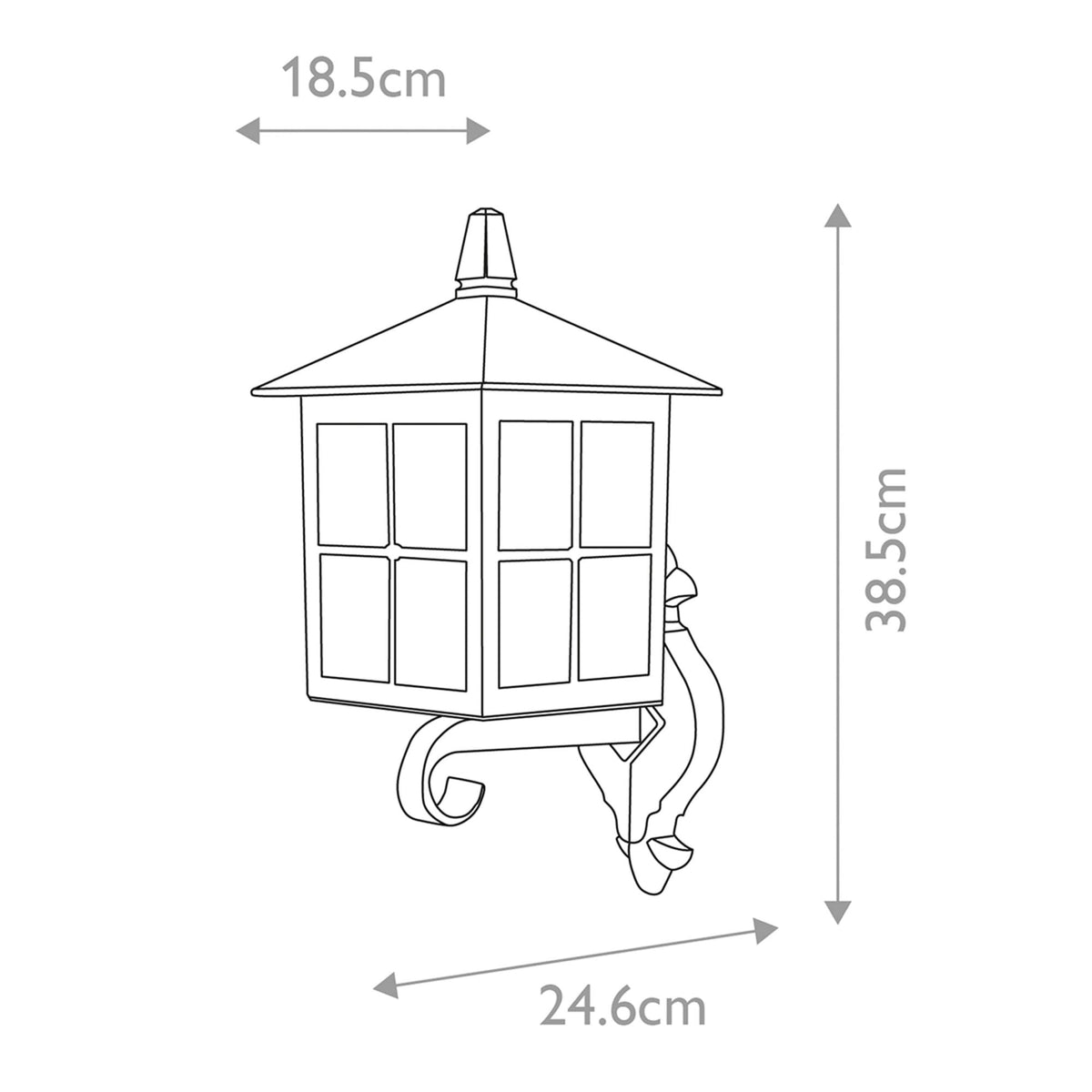 Winchester IP44 Exterior Wall Up Lantern