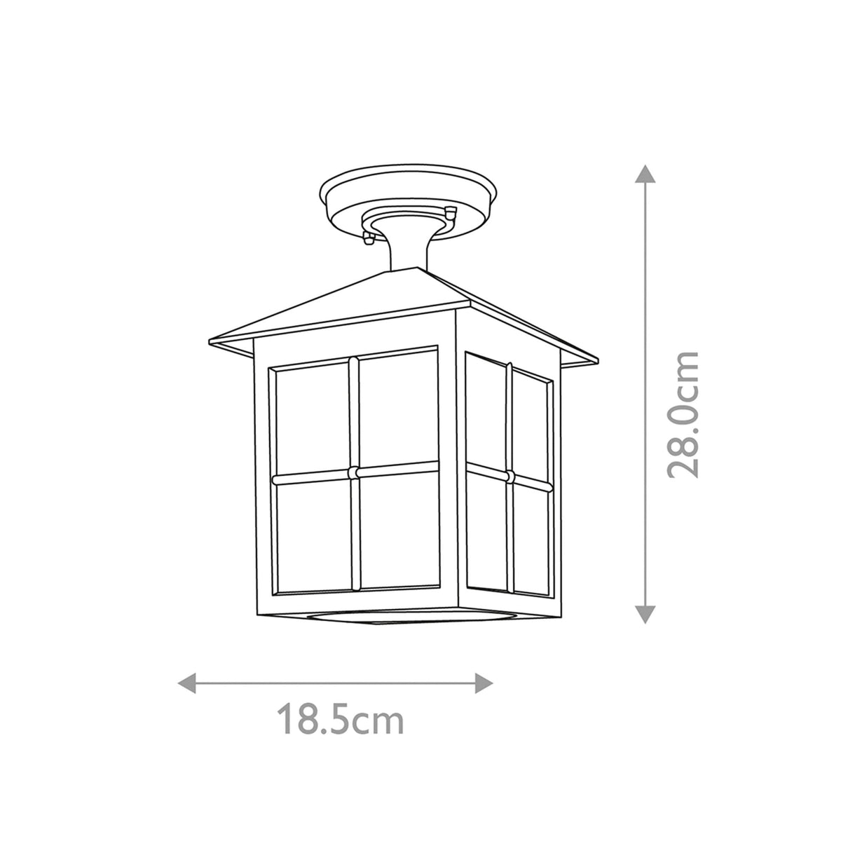 Winchester 1 Light Porch Lantern in Black