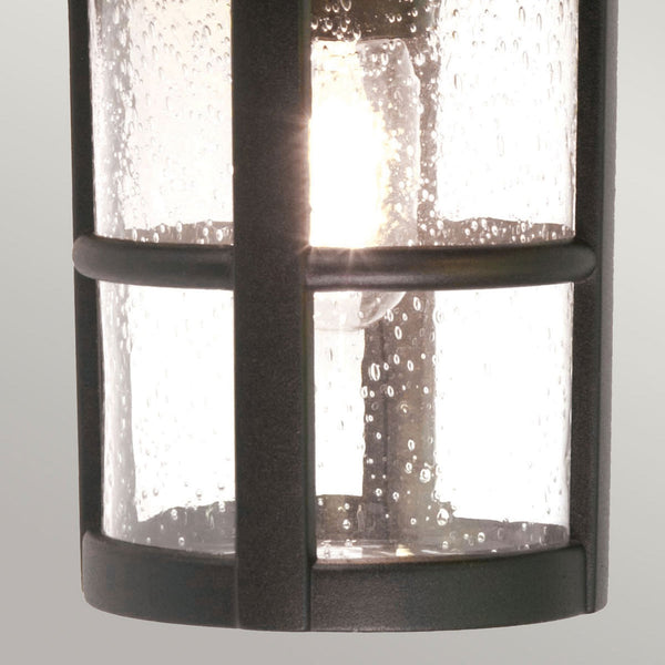 Hereford 1 IP43 Grande Wall Down Lantern in Black