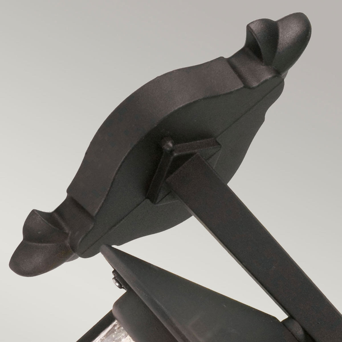 Hereford 1 IP43 Grande Wall Down Lantern in Black