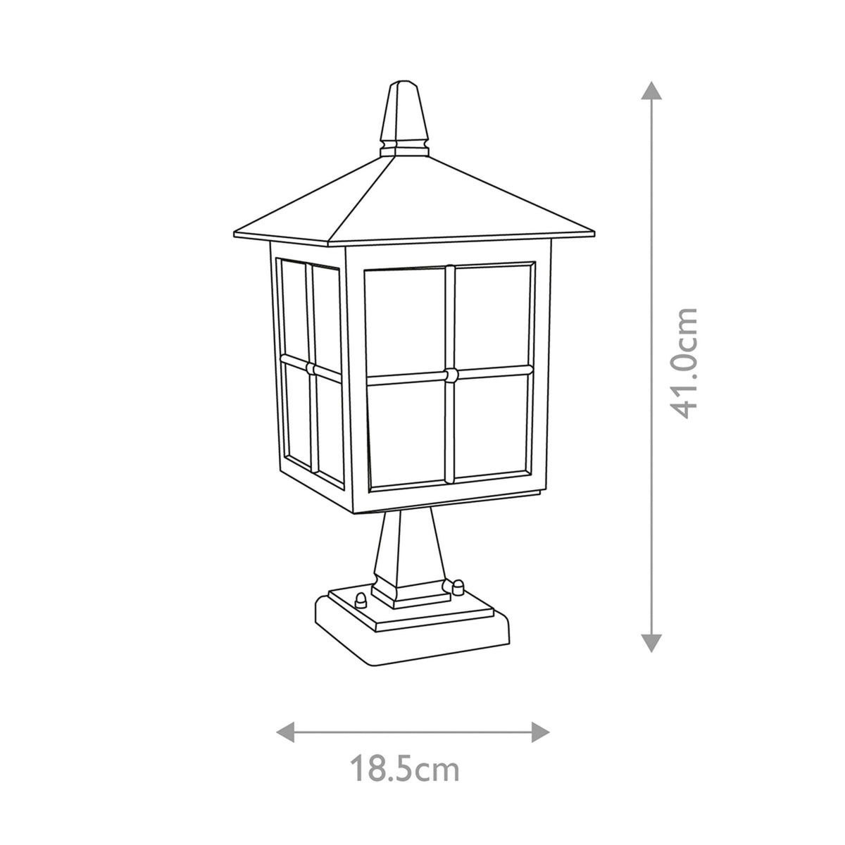 Winchester IP43 External Pedestal Lantern