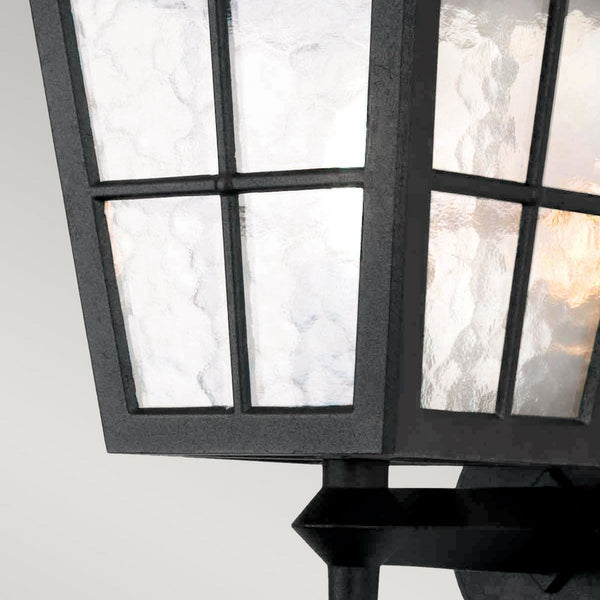 Canterbury Medium IP43 Wall Up Lantern in Black