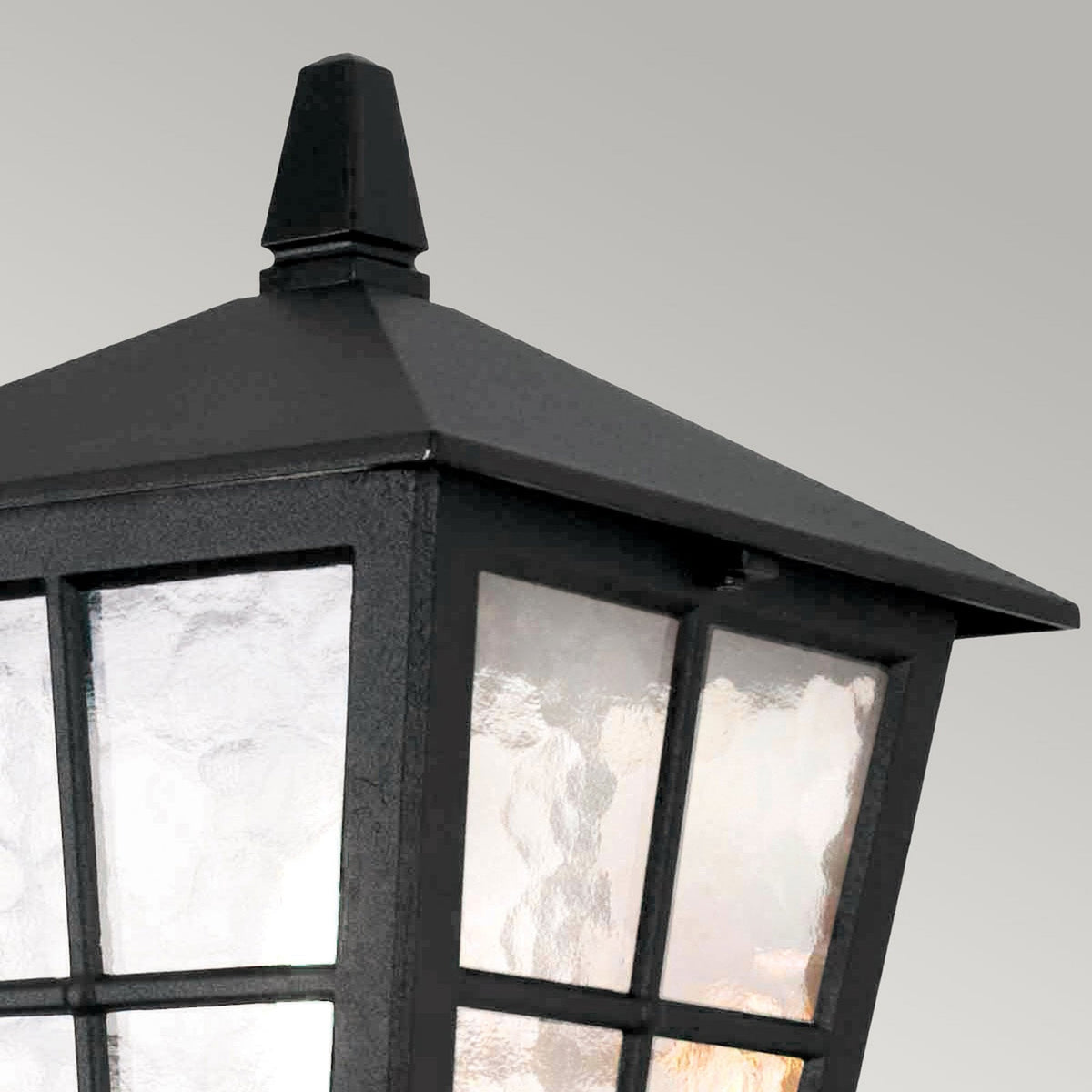Canterbury Medium IP43 Wall Up Lantern in Black