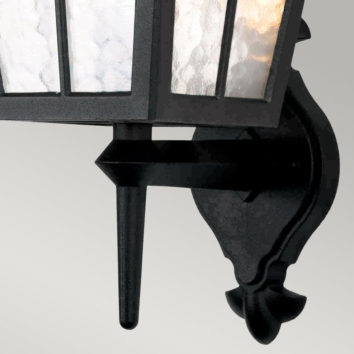 Canterbury Medium IP43 Wall Up Lantern in Black