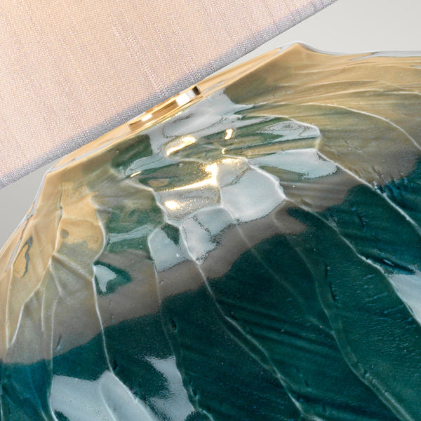 Blue Globe Ceramic Table Lamp