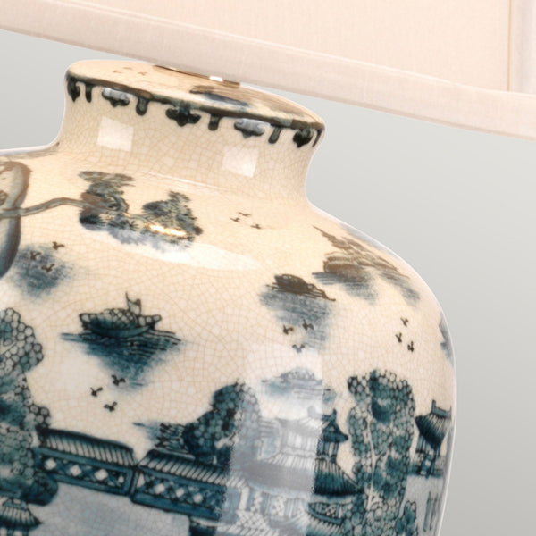 Blue Traditional Chinese Porcelain Table Lamp