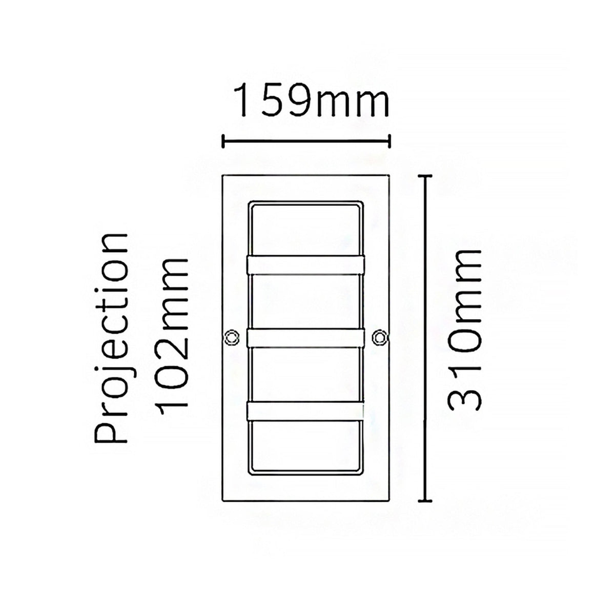 Boden IP54 Wall Light in Black with Clear Lens