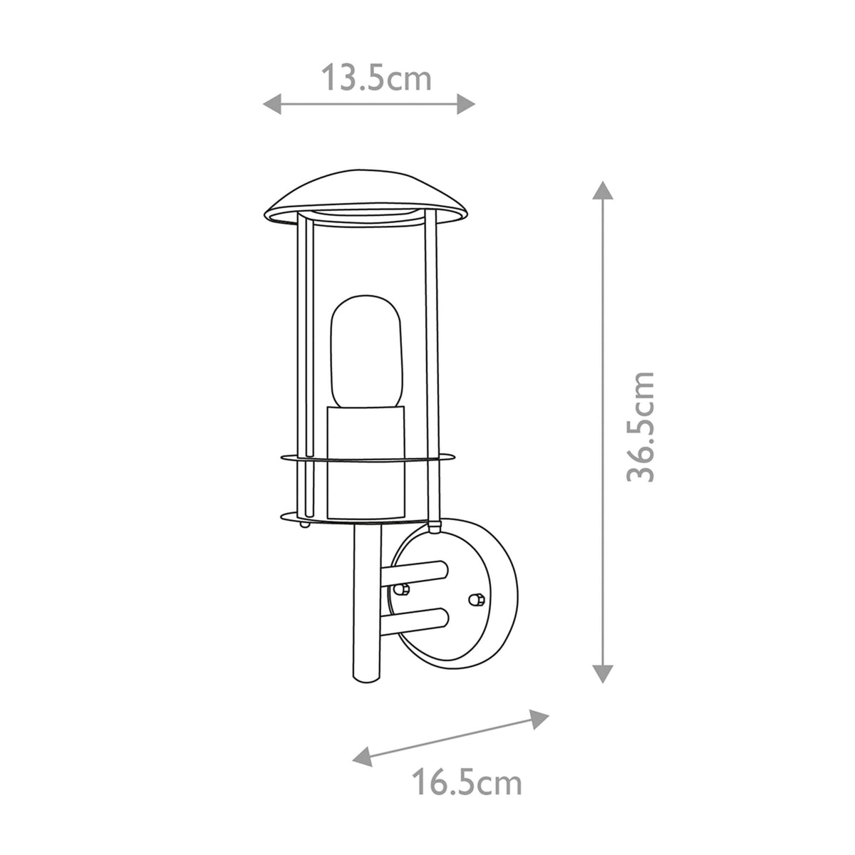 Bruges Stainless Steel Outdoor Wall Light