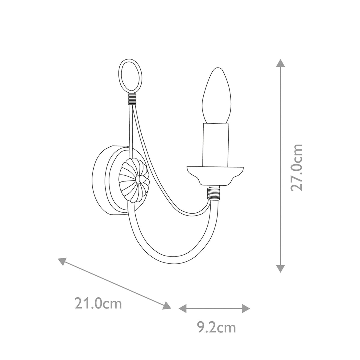 Carisbrooke Gothic Single Arm Wall Light
