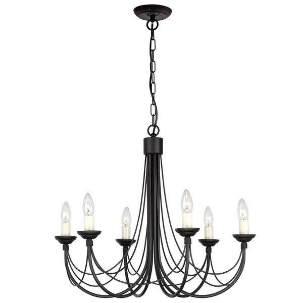 Carisbrooke Gothic 6 Light Duo-Mount Chandelier
