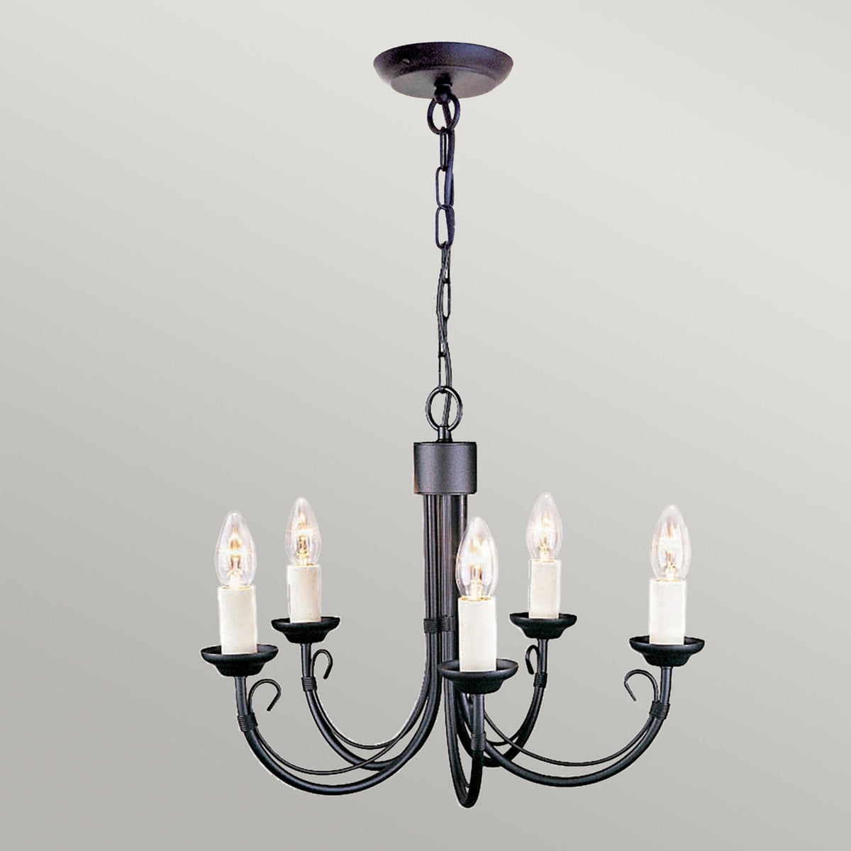 Chartwell 5 Light Duo Mount Chandelier in Black