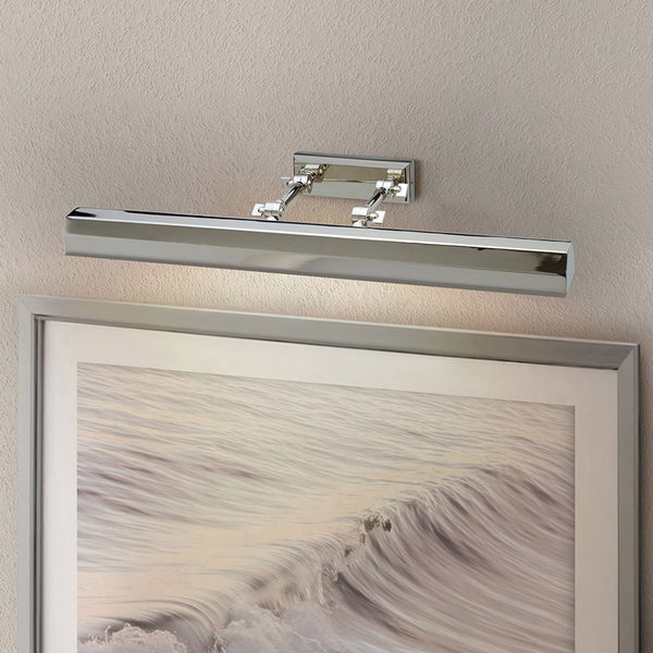 Chawton Large Adjustable Picture Light in Polished Nickel