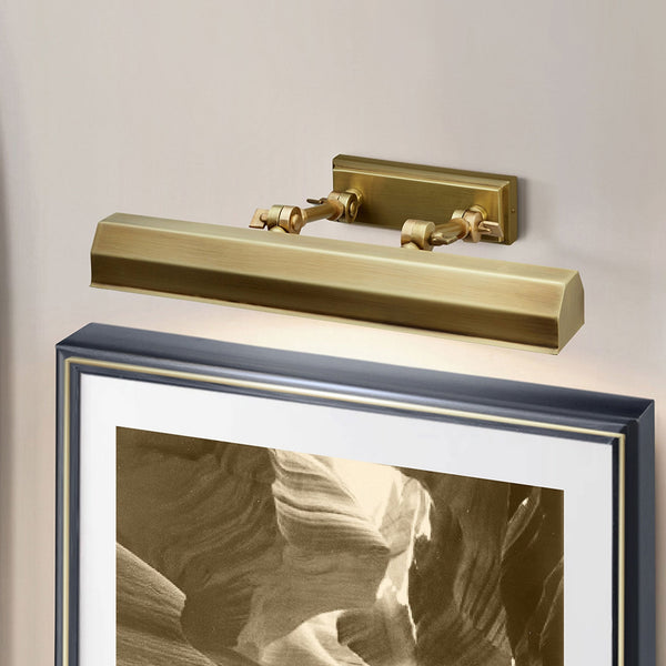 Chawton Medium Adjustable Picture Light in Aged Brass