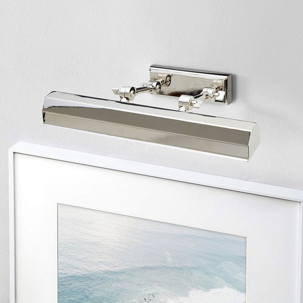 Chawton Medium Adjustable Picture Light in Polished Nickel