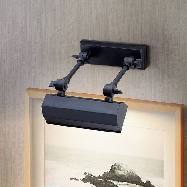 Chawton Small Adjustable Picture Light in Black