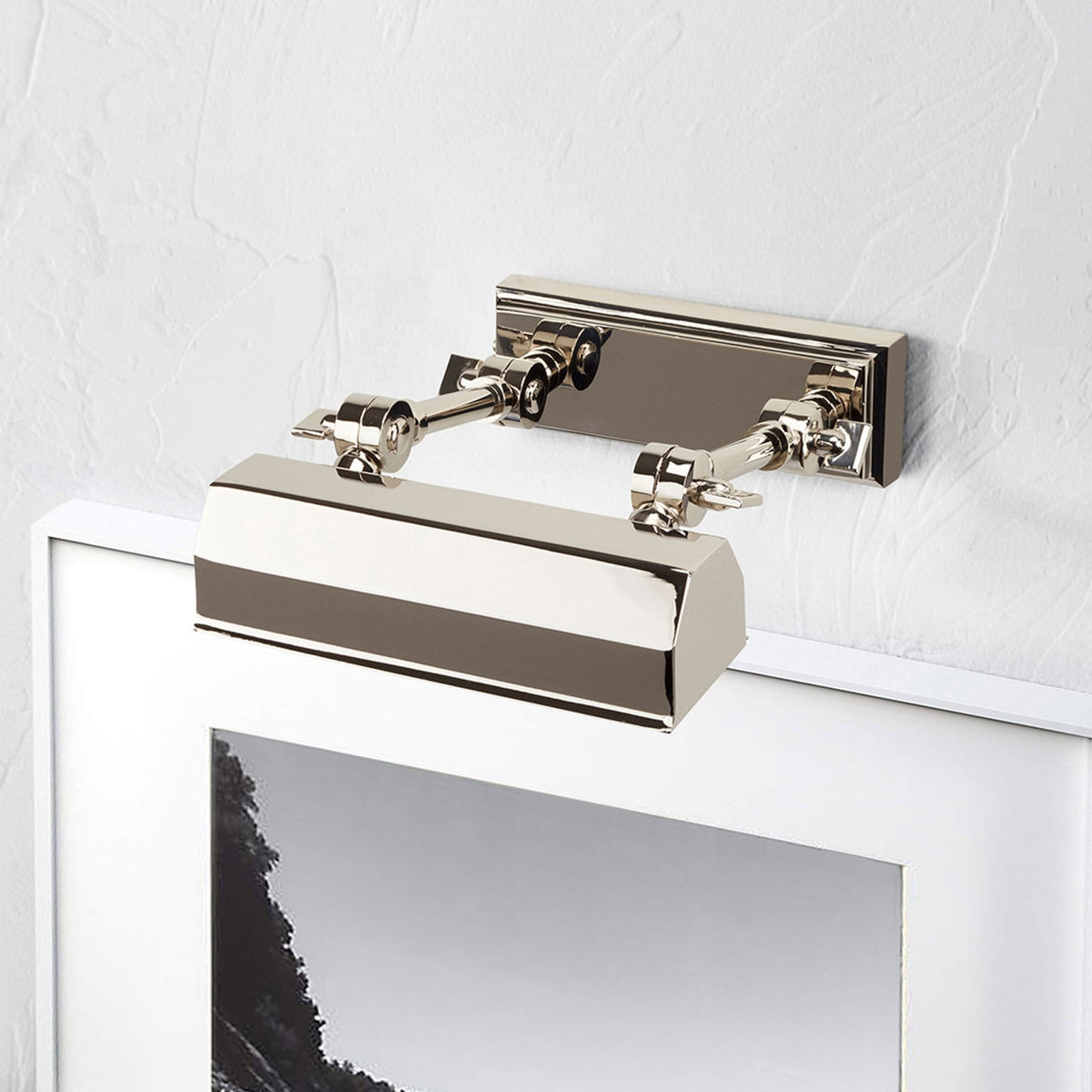 Chawton Small Adjustable Picture Light in Polished Nickel