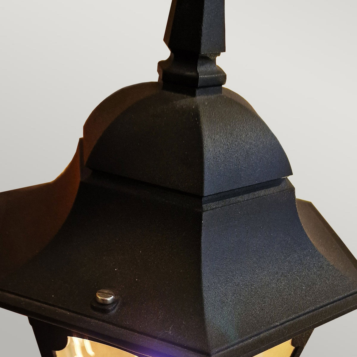 Chapel IP44 Pedestal Lantern in Black