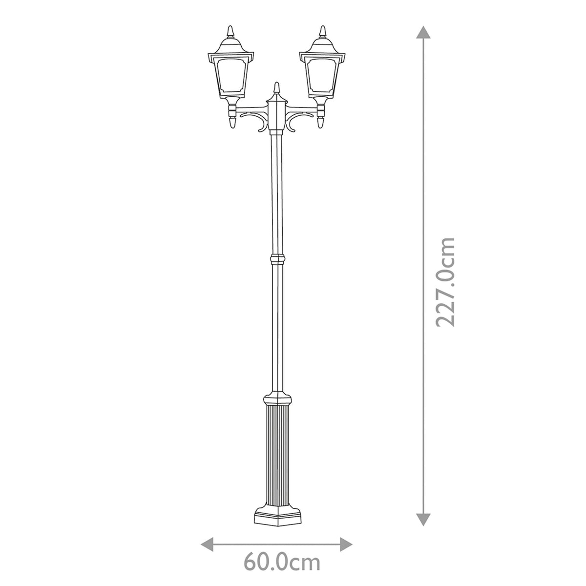 Chapel Exterior IP44 Twin Lamp Post