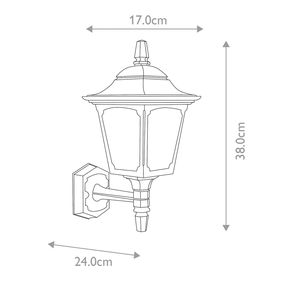 Chapel 1 Light Mini Up Wall Lantern