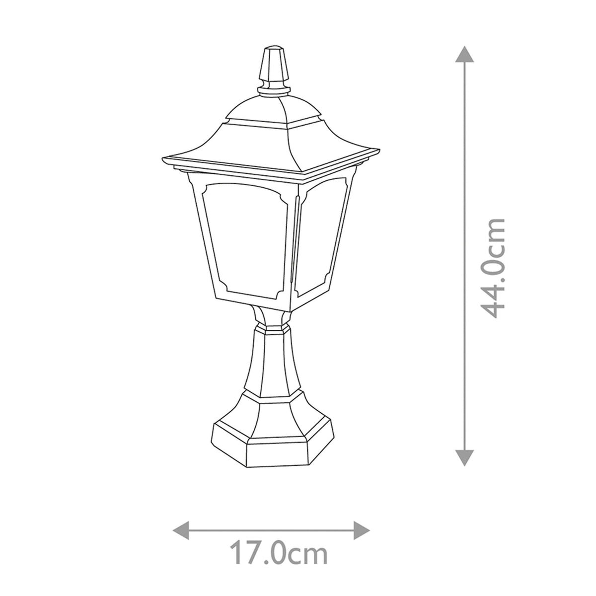 Chapel 1 Light Mini Pedestal Lantern