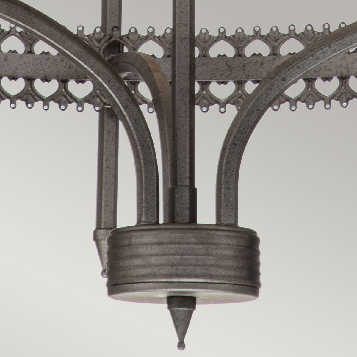 Crown 3 Light Chandelier in Iron Gate