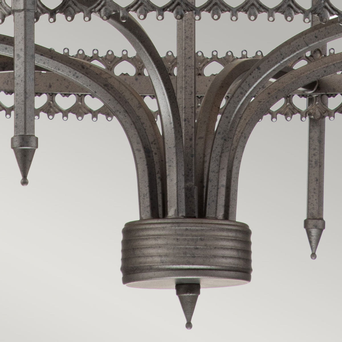 Crown 6 Light Chandelier in Iron Gate
