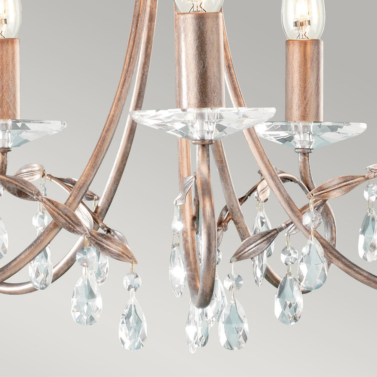 Christina Five Arm Silver and Gold Patina Chandelier
