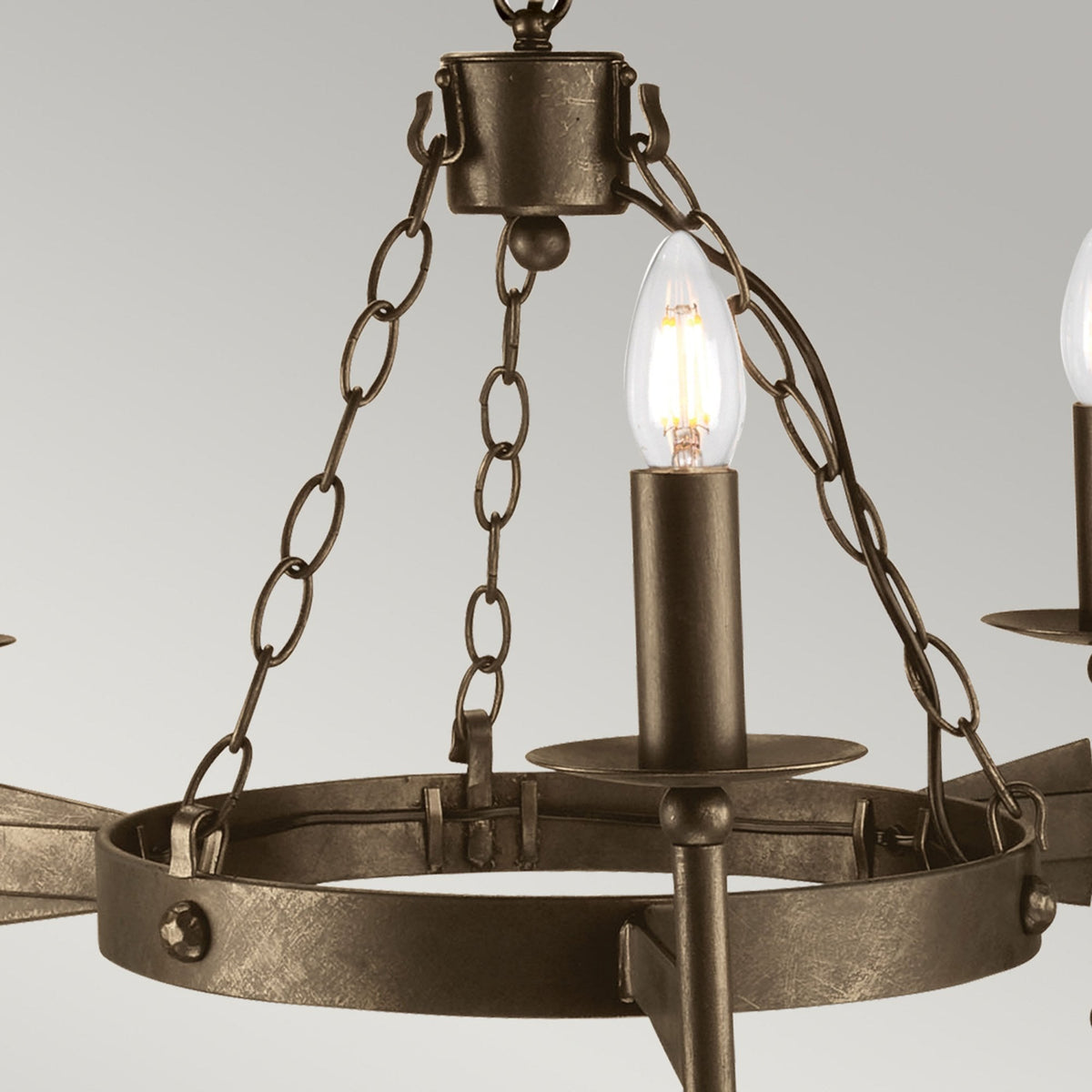 Cromwell Medieval Style 3 Light Chandelier