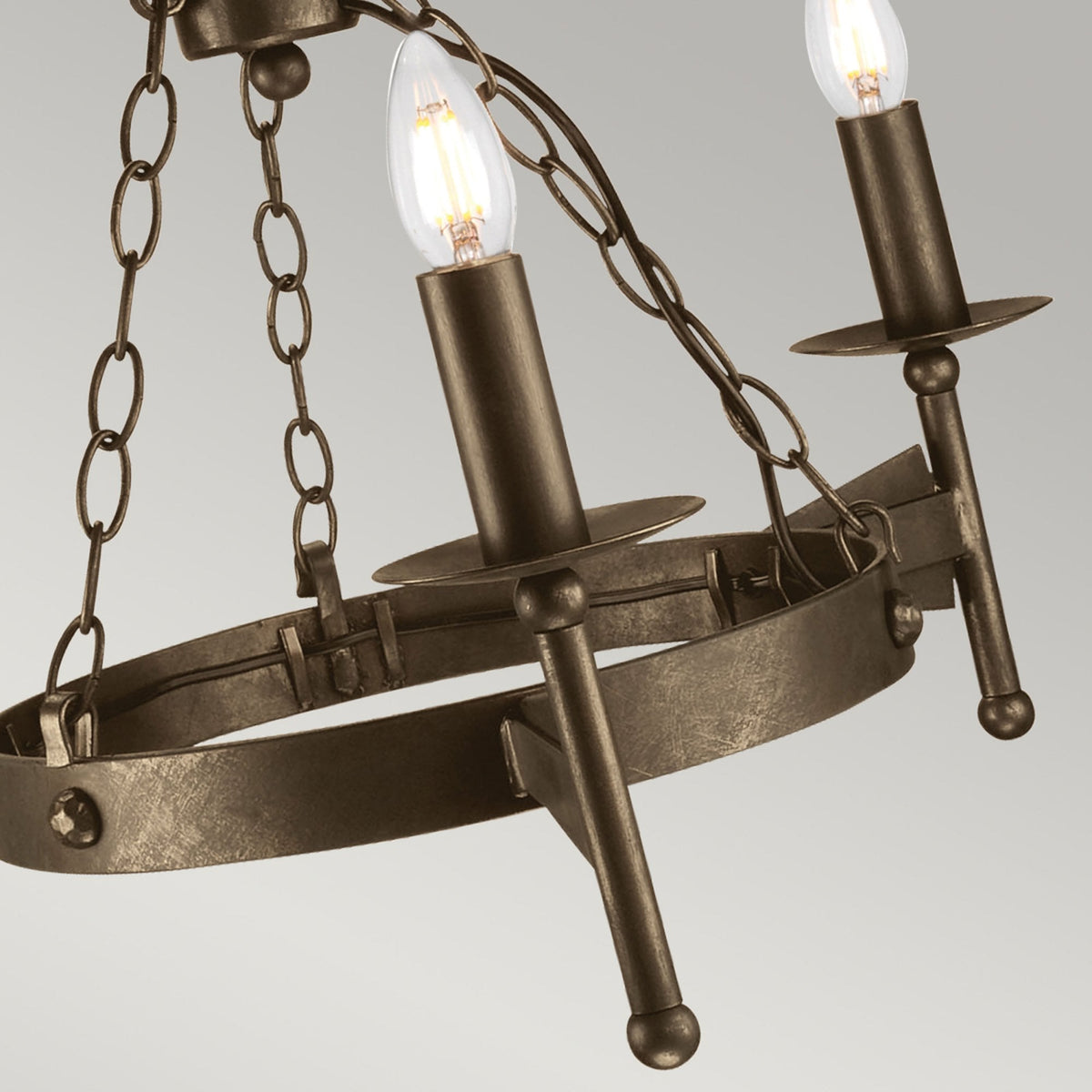 Cromwell Medieval Style 3 Light Chandelier