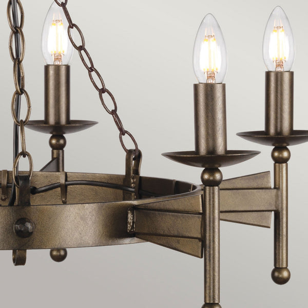 Cromwell Medieval Style 6 Light Chandelier