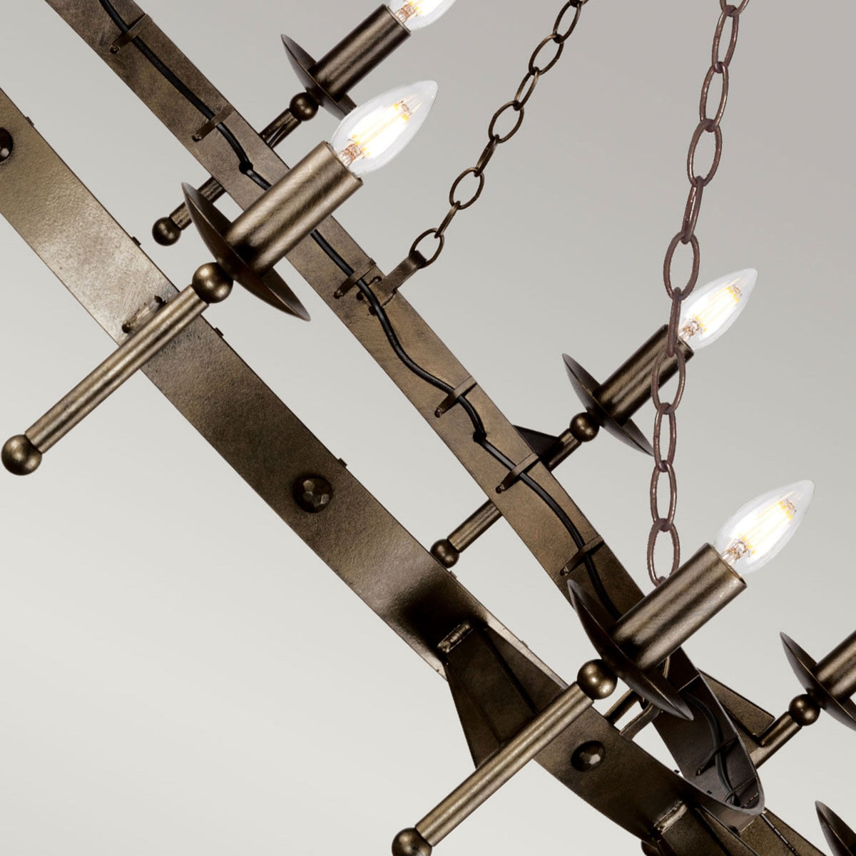 Cromwell Medieval Style 12 Light Chandelier