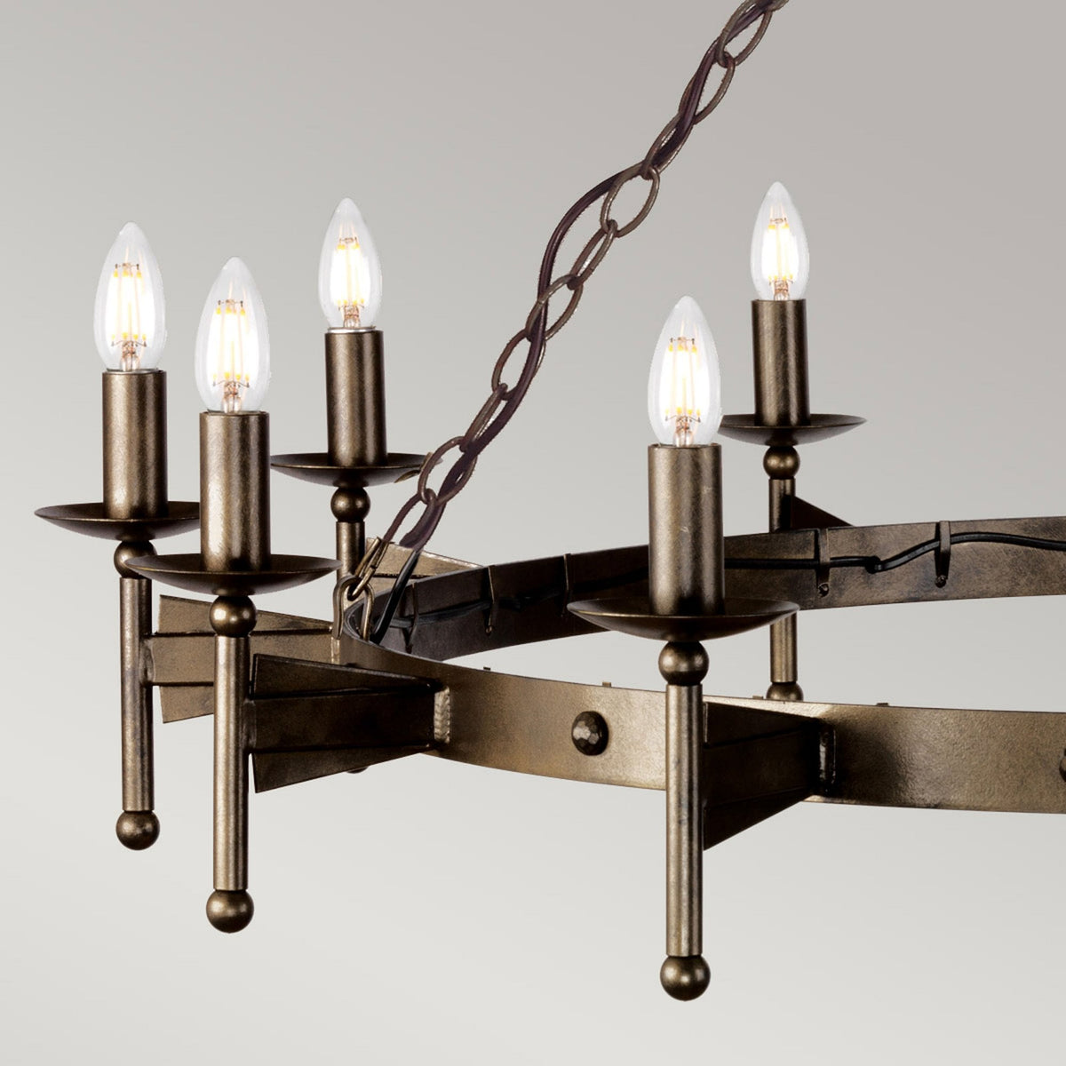 Cromwell Medieval Style 12 Light Chandelier