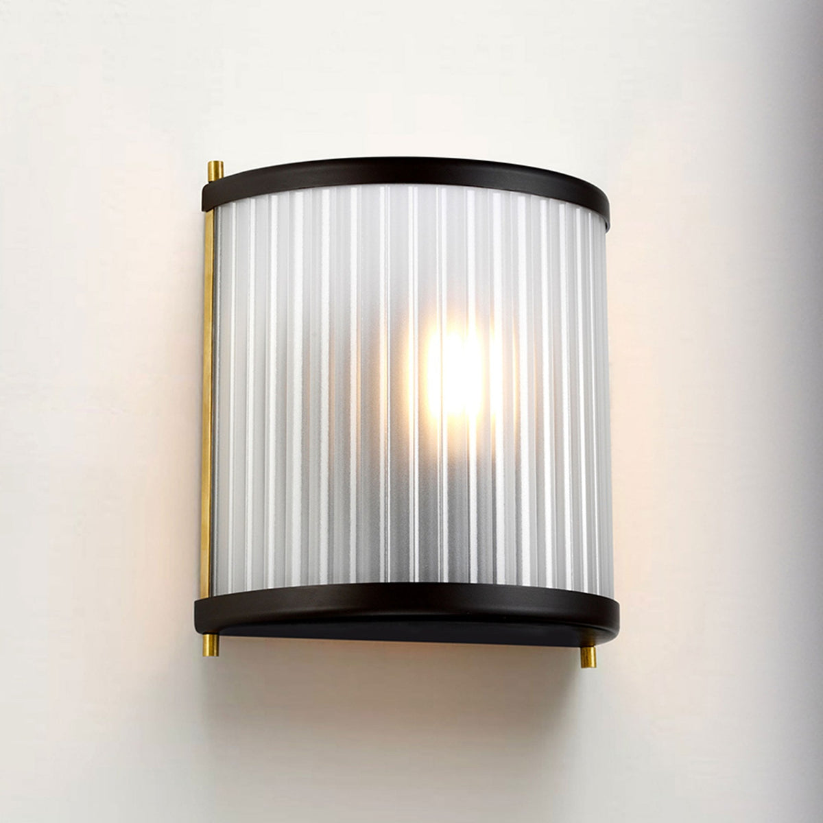 Corona Wall Light in Museum Bronze with Frosted Glass Diffuser