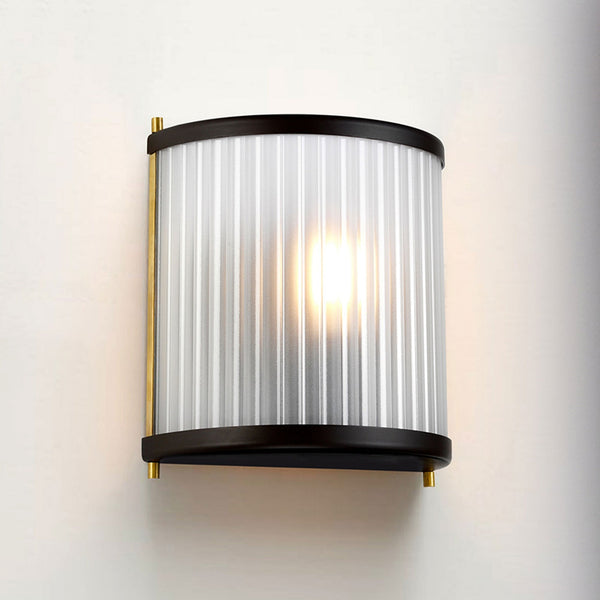 Corona Wall Light in Museum Bronze with Frosted Glass Diffuser