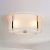 Corona Large Pendant Flush or Semi Flush Light in White Satin