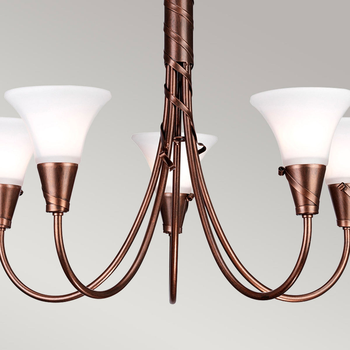Emily 5 Light Chandelier in a Copper Patina