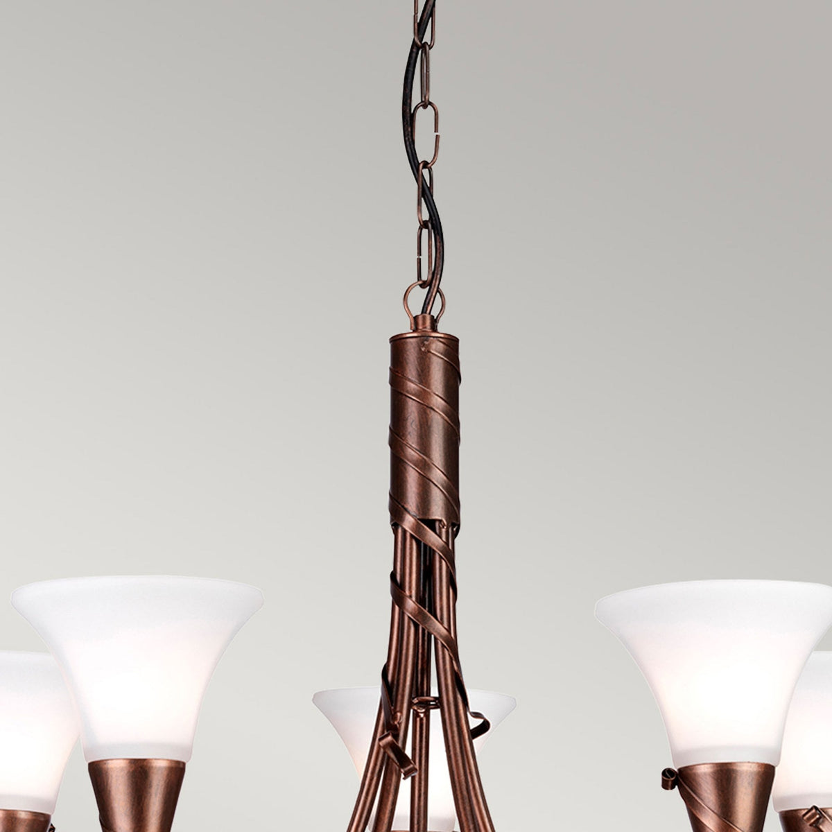 Emily 5 Light Chandelier in a Copper Patina