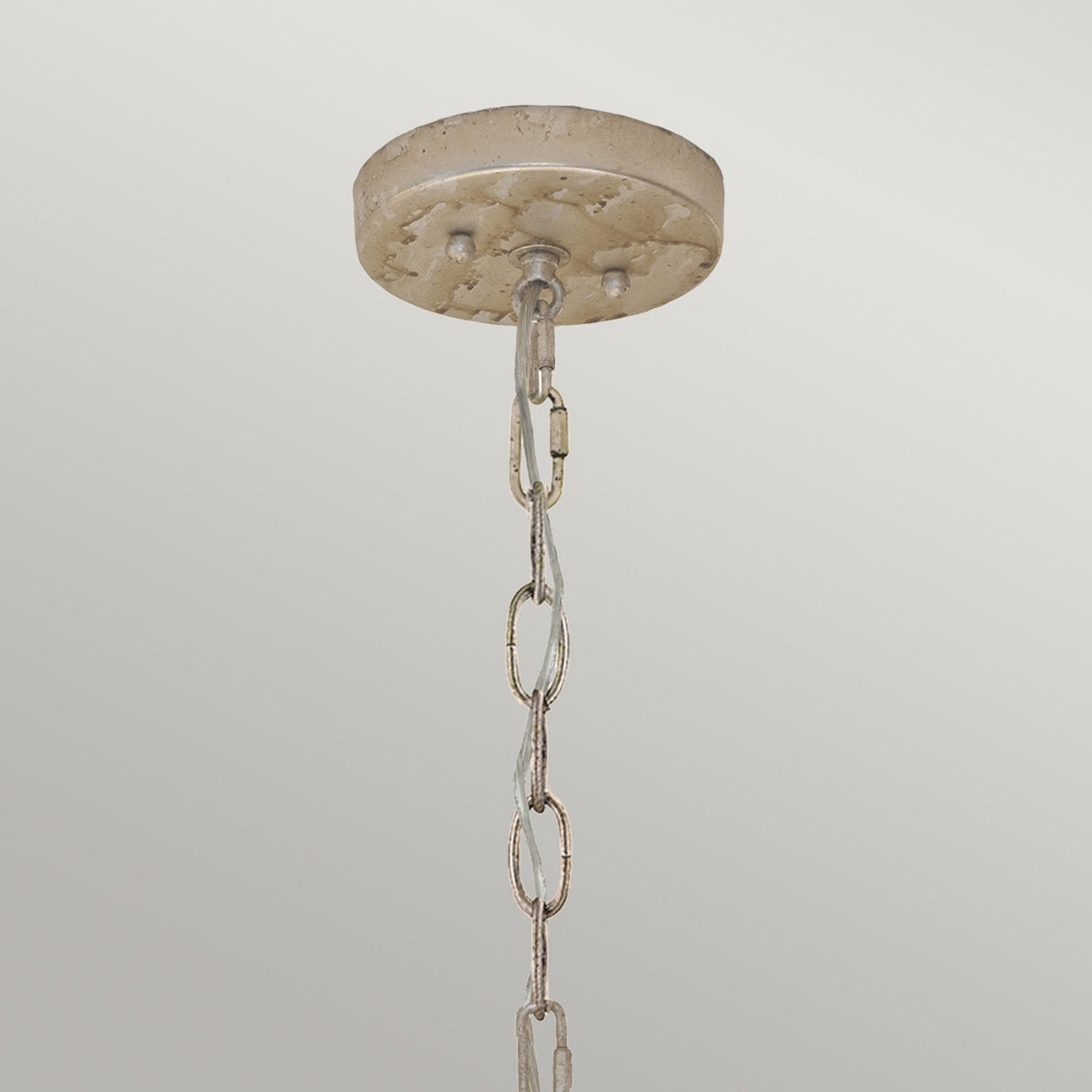 Flambeau Pendant in Black Cream & Gold Leaf