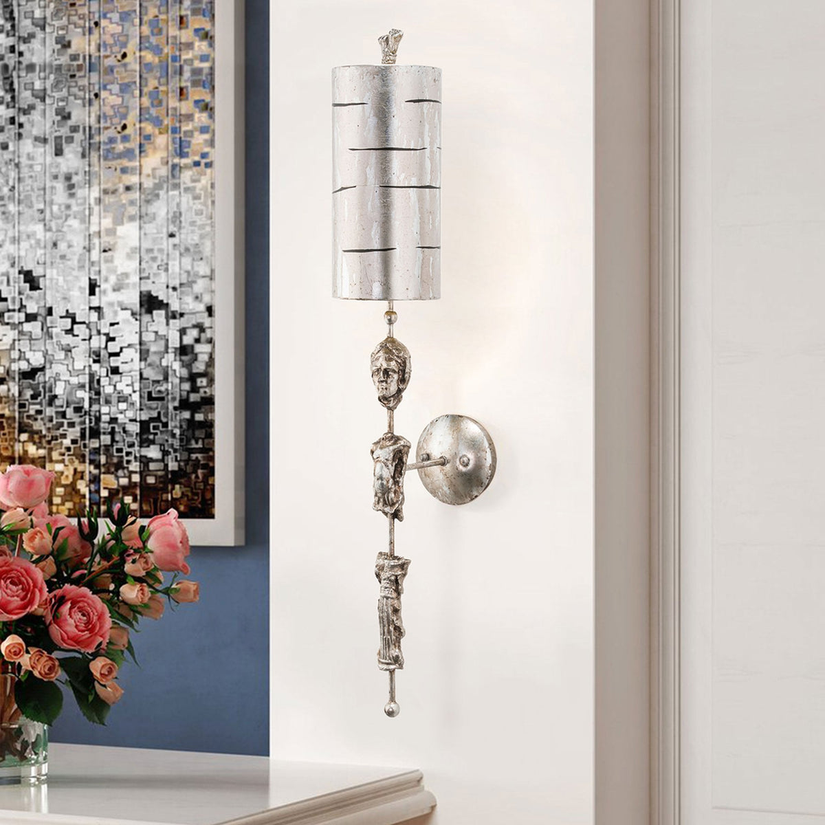 Fragment Wall Light Glazed Silver Leaf
