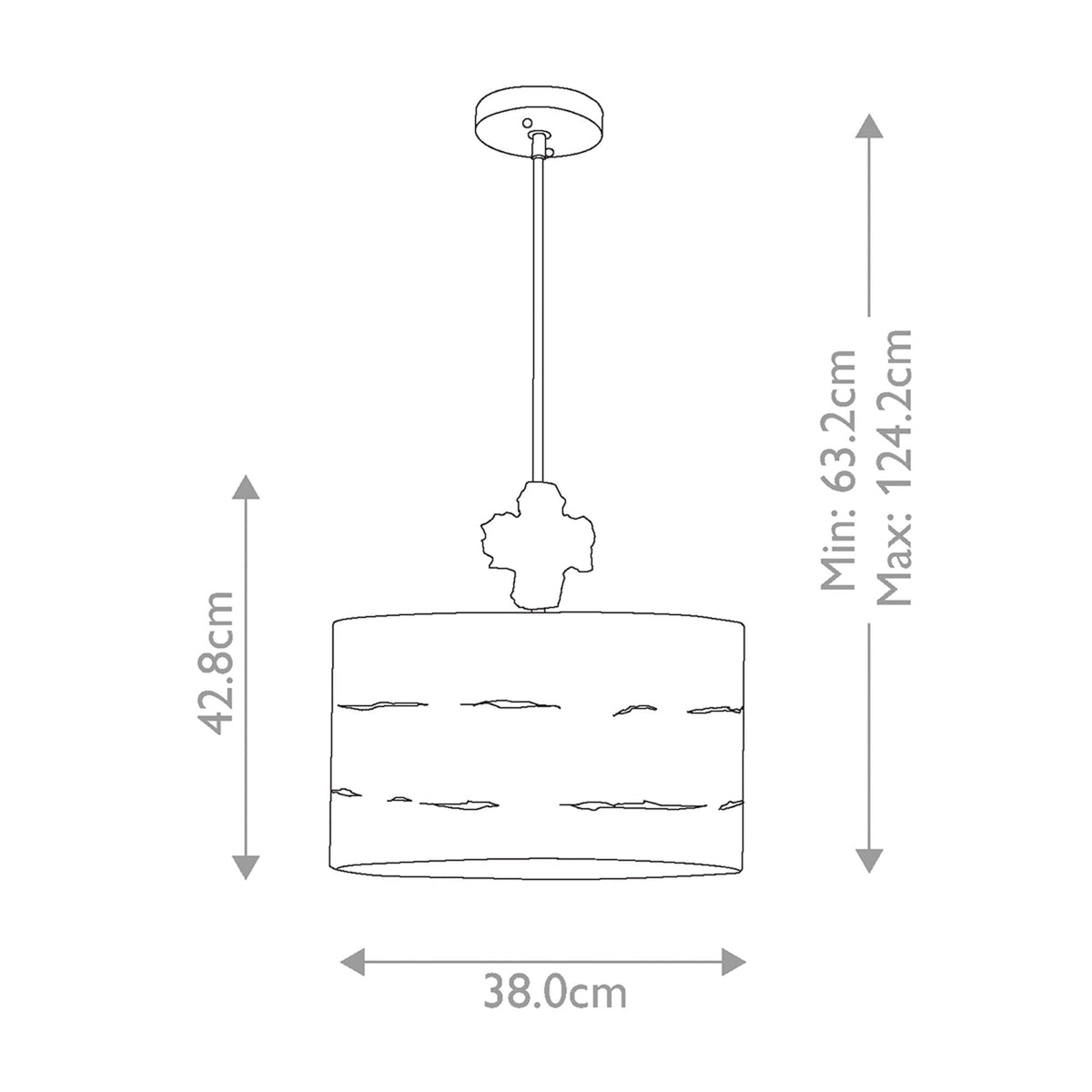 Fragment Large Pendant in Glazed Silver Leaf
