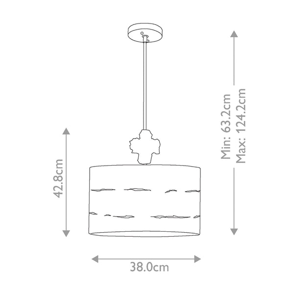 Fragment Large Pendant in Glazed Silver Leaf