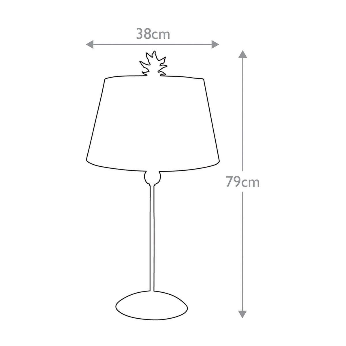 South Beach Table Lamp Hand Painted Black & Putty