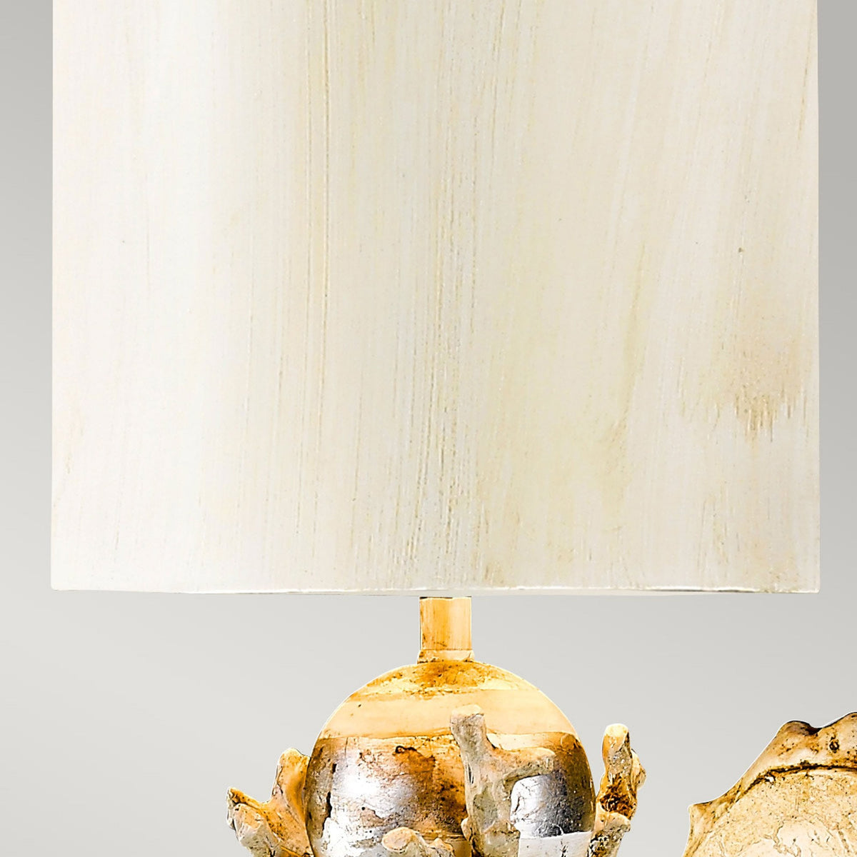 Trellis Wall Light Hand Painted in Putty Patina & Silver Leaf