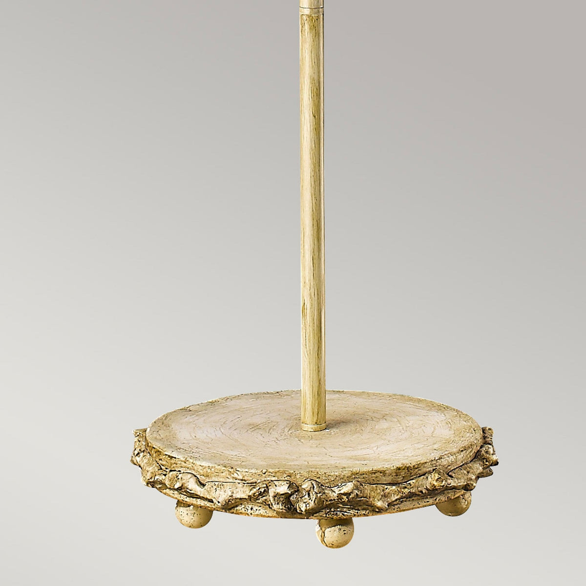 Trellis Floor Lamp Hand Painted in Putty Patina & Silver Leaf