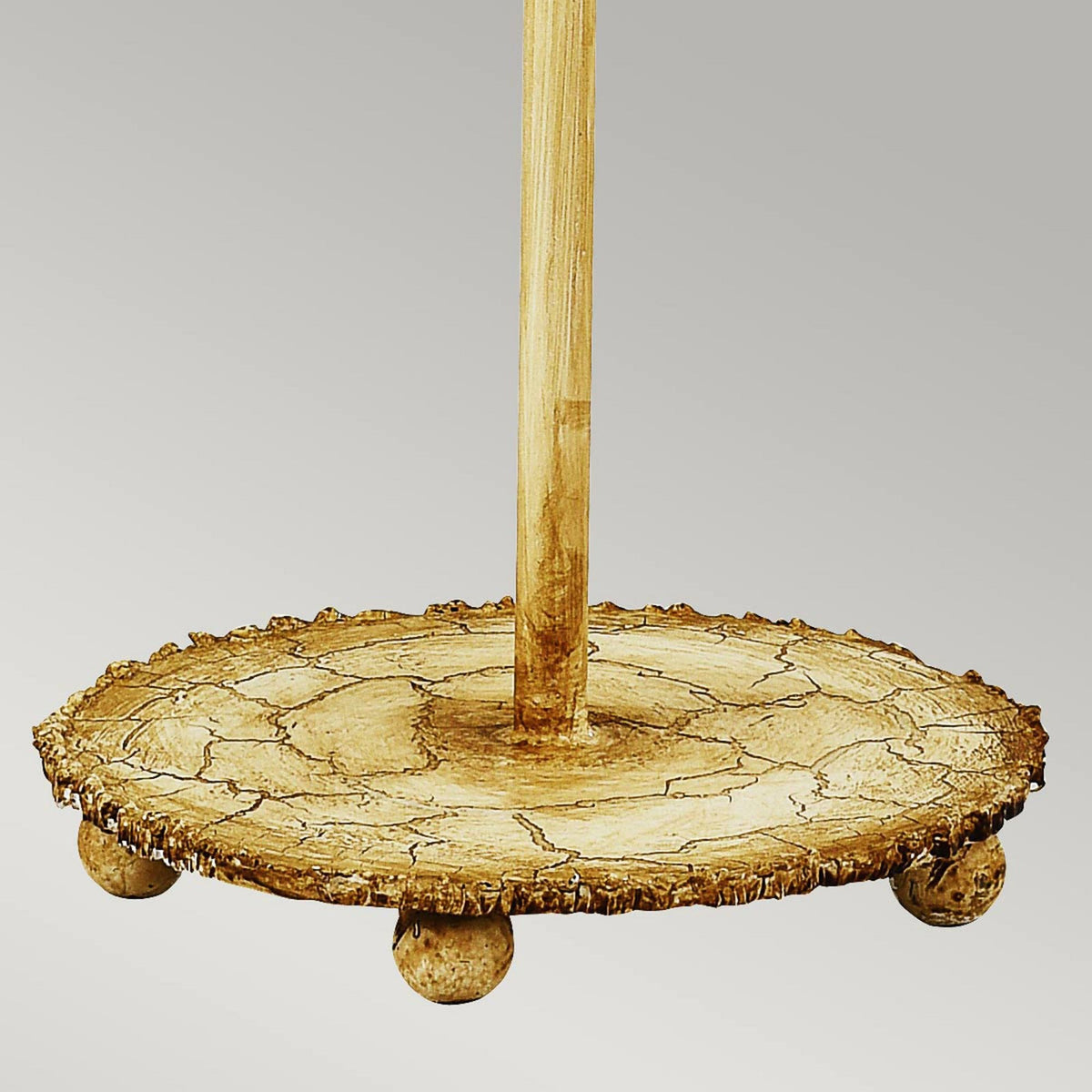 Trellis Table Lamp Hand Painted in Putty Patina & Silver Leaf