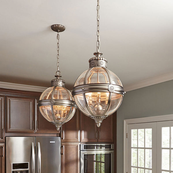 Adams 3 Light Pendant in Antique Nickel
