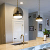 Cadence Pendant Light in Dark Antique Brass & Matte Black