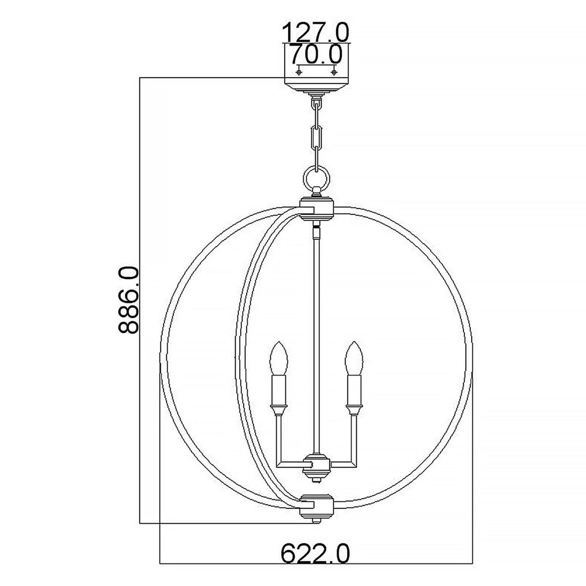 Corinne 6 Light Large Pendant Chandelier in Polished Nickel